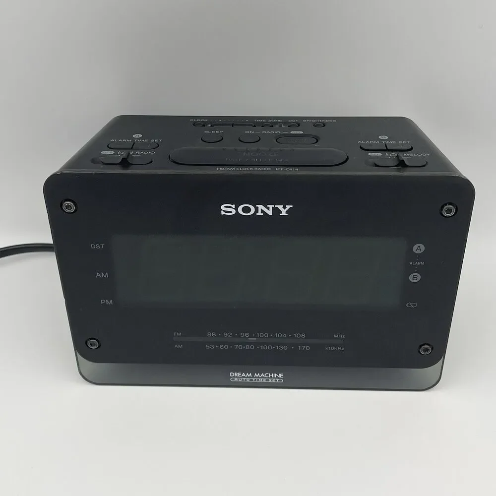 Sony Dream Machine AM/FM Radio Alarm Clock Model ICF-C414 Tested - Free Shipping